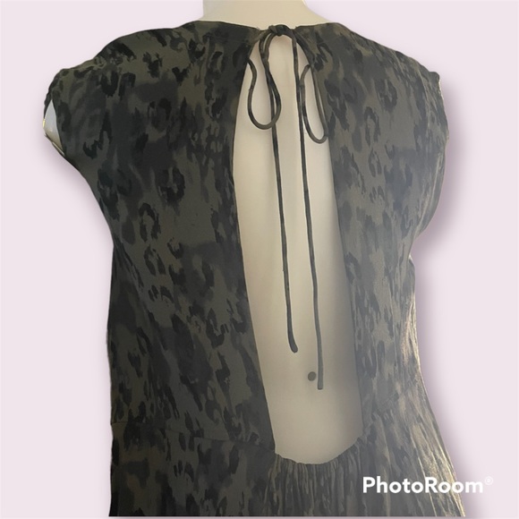 Free People Mini Green Dress Size M New With Tags Fit and Flare Open Back - Picture 2 of 7